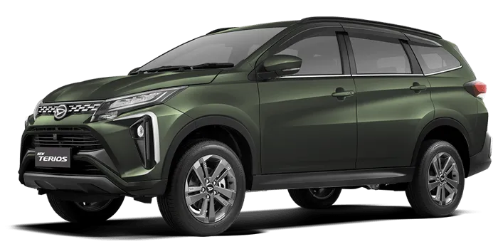 Daihatsu Terios SUV berwarna hijau.